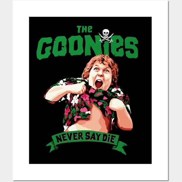 Chunk perform Truffle Shuffle and we all already know that The Goonies Never Say Die Wall Art by DaveLeonardo